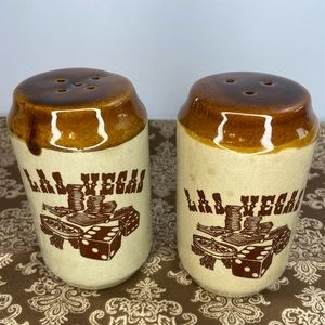 Vintage Las Vegas Salt and Pepper Shakers, set of 2